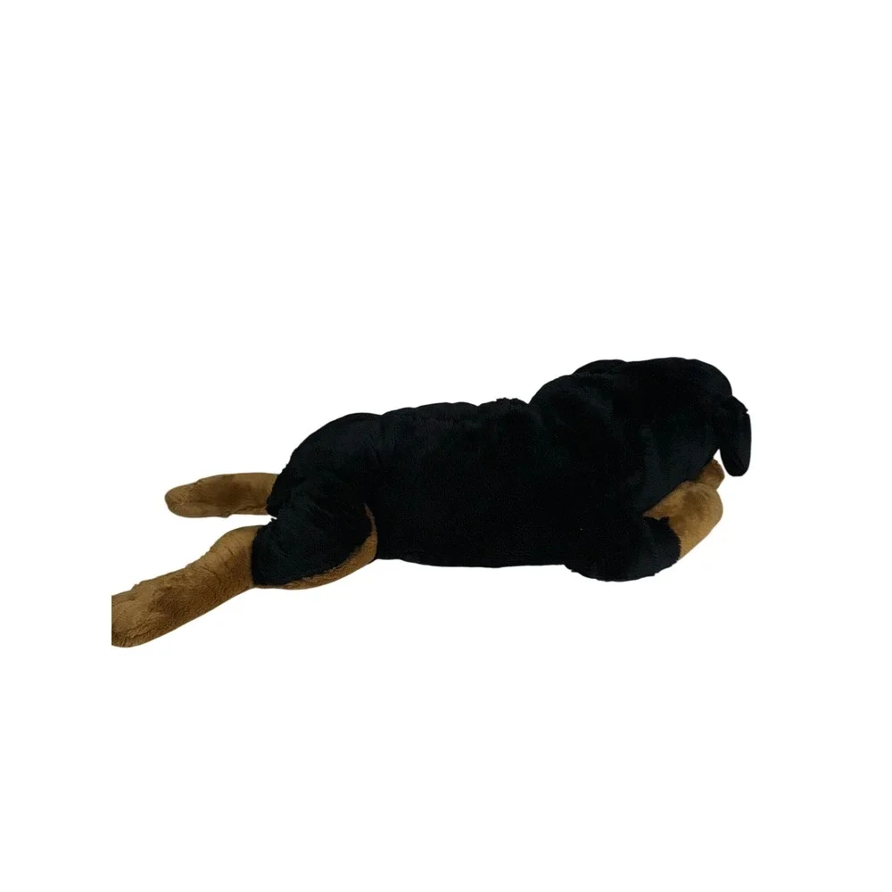 E& J Classic Rottweiler Plush Dog Stuffed Animal Black Tan Laying Realistic 22